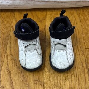 Toddler little Kids White and Black Jordan Shoes size 8 C
